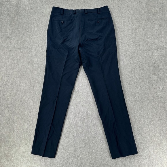 Louis‎ Raphael Luxe Pants Men 33x32 Black & Grey Pinstripe Wool Mohair Check - Picture 2 of 10